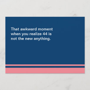 Awkward Moment Birthday Card - valfritt 40-tal Kort