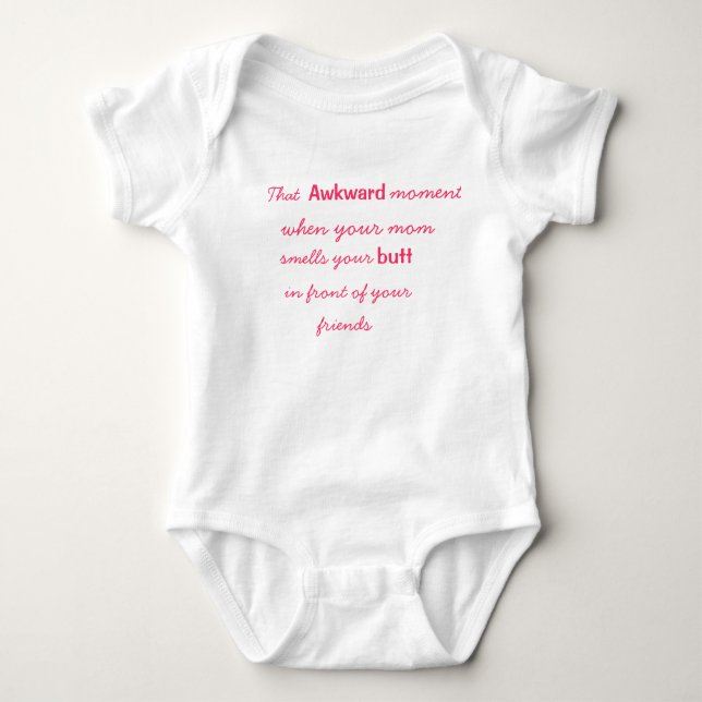 Awkward Moment Onsie Flicka Tee Shirt (Framsida)