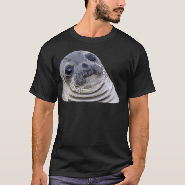 Awkward Seal - Funnyjunk Funny T Shirt (Framsida)
