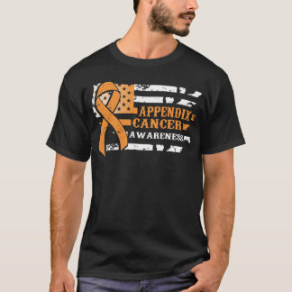 Awkward Stil USA flagga Anal Cancer Awareness T Shirt