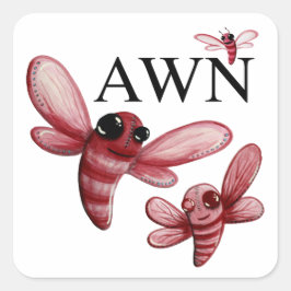 AWN Classic Logotyp Stickers Fyrkantigt Klistermärke