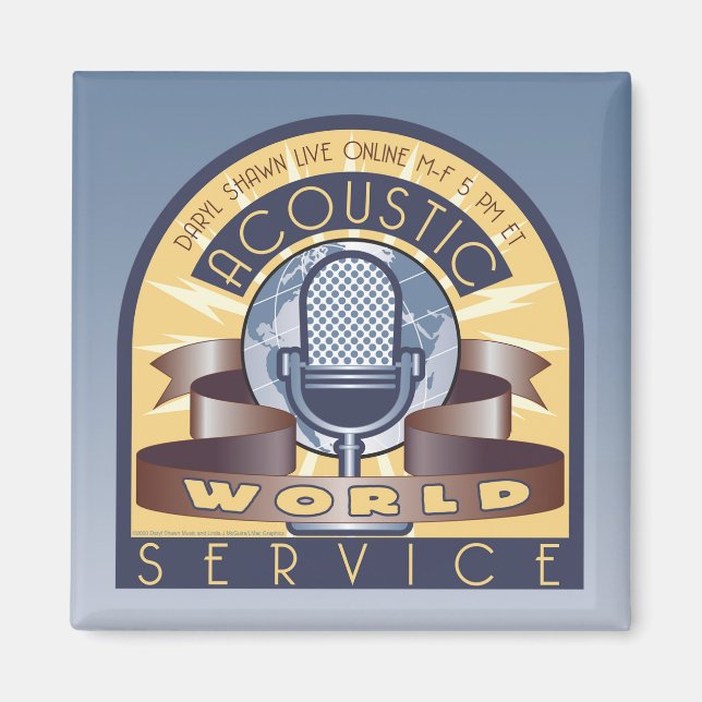 AWS 2-tums kvadratiskt kvadratstreck Magnet (Framsidan)