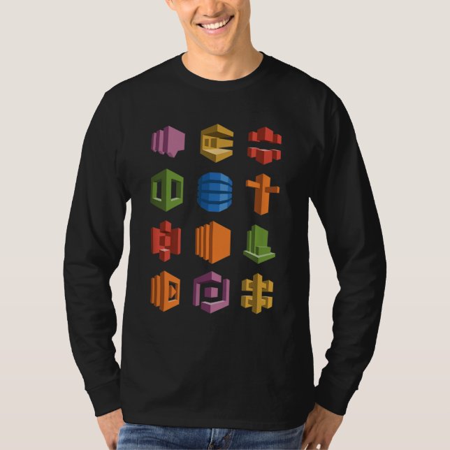 AWS Microservices Tech Stack Hackerthon Startup T Shirt (Framsida)