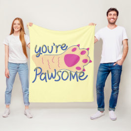 "Awsome" Coola Motivational Fleece Blanket