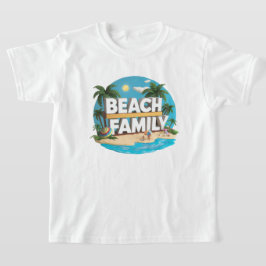 Awsome Färgad Beach Family Kids T Shirt
