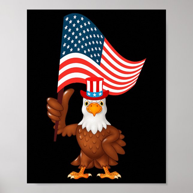 Awsome Patriotic Eagle Usa Tee2 Poster (Framsidan)