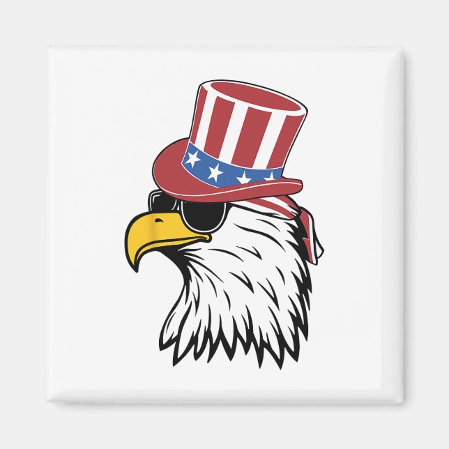 Awsome Patriotic Eagle Usa Tee Magnet (Framsidan)