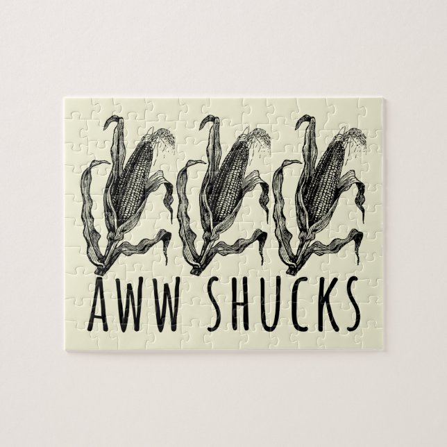 Aww Shucks Corn Husk Funny Farm Pussel (Horisontell)