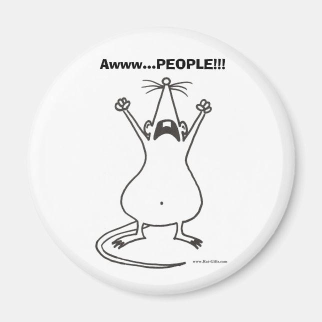 Awww...PEOPLE!!! Råtta Magnet (Framsidan)