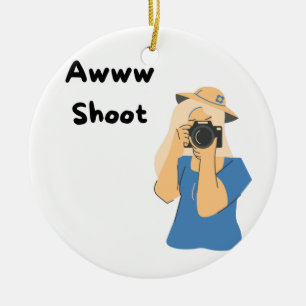 Awww Shoot med en fotograf Ta en Bild på Julgransprydnad Keramik