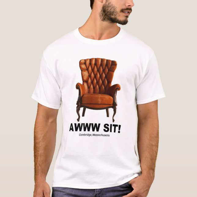 Awww Sit Cambridge Massachusetts Tee (Framsida)