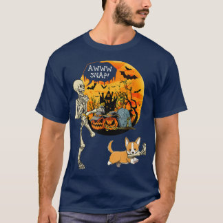 Awww Snap Halloween Corgi Hund ger en bruten förkl T Shirt