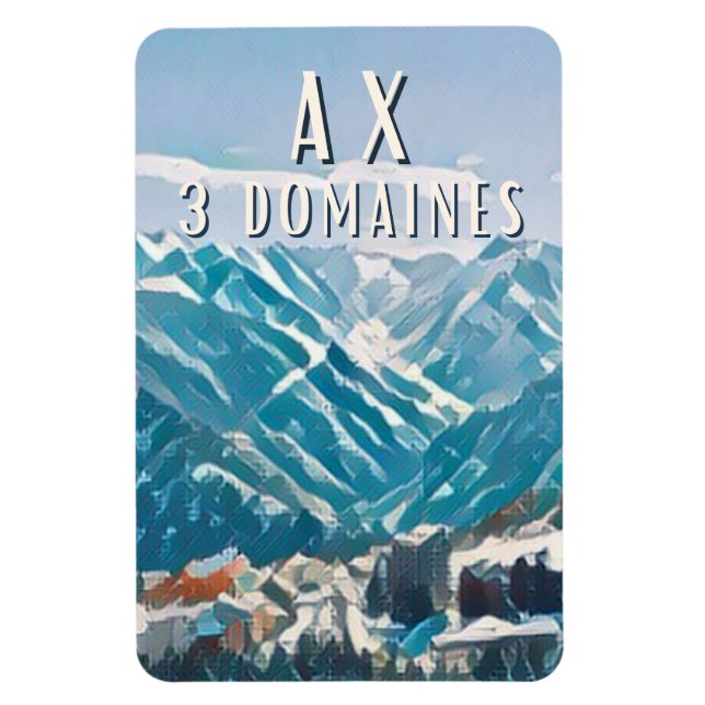 Ax 3 Domaines Station de ski Magnet (Vertikal)