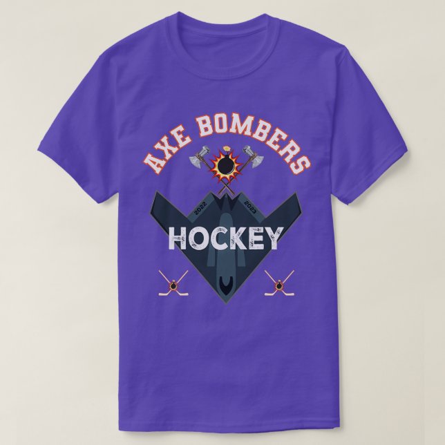 Ax Bombers Hockey Team Classic TShirt T Shirt (Design framsida)
