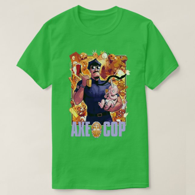 Ax Cop Merch 4 T Shirt (Design framsida)