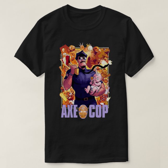 Ax Cop Merch Classic TShirt T Shirt (Design framsida)