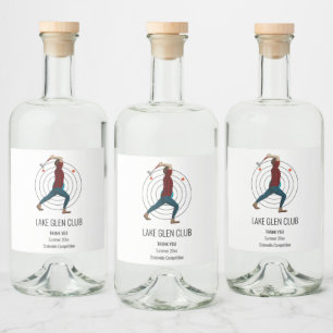 Ax-dragning Spritflaskor Etikett