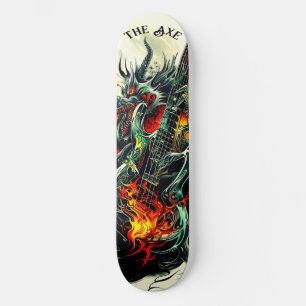 Ax elektrisk gitarr mini skateboard bräda 18,5 cm