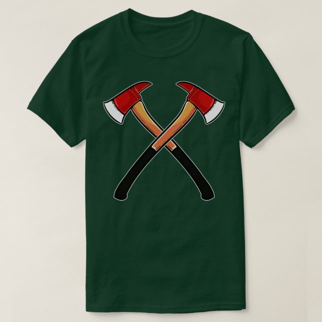 Ax Firefighter Fireman T Shirt (Design framsida)