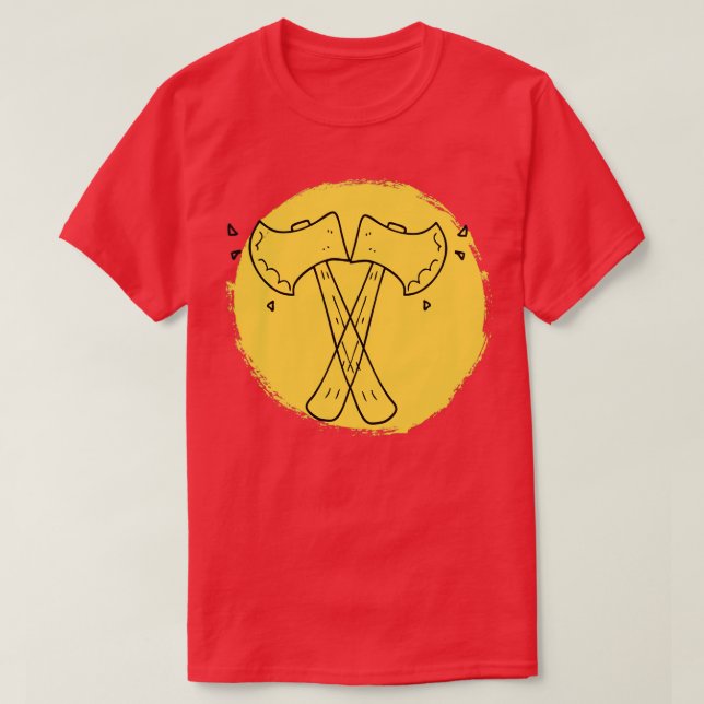 Ax-kastande design t shirt (Design framsida)