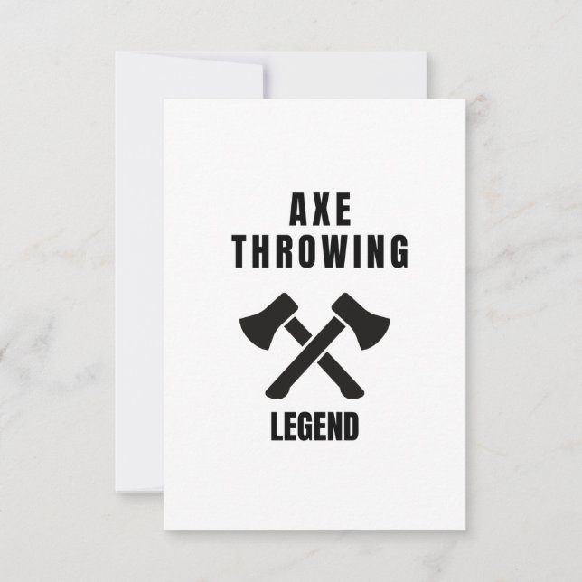Ax kastar legend tack kort (Framsida)