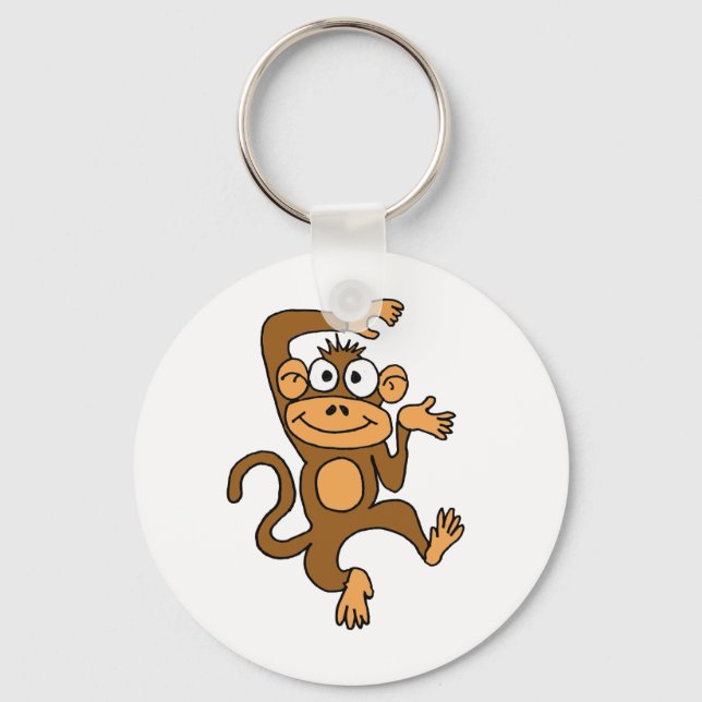 AX-Lycklig Dancing Monkey Nyckelring (Framsida)