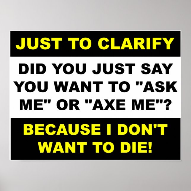 Ax Me Funny Poster (Framsidan)
