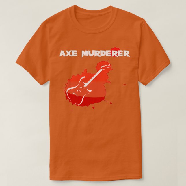 Ax Murderer Guitar Logotyp T Shirt (Design framsida)