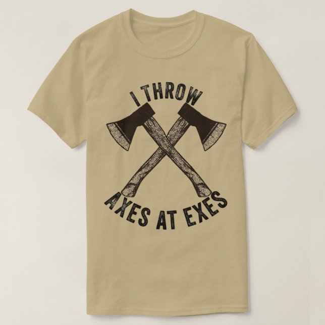 Ax som kastar Tomahawk dubbla-gåva 9 T Shirt (Design framsida)