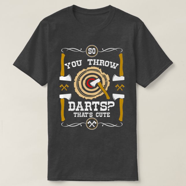 Ax Throsing så att du genom Darts Thvalt T Shirt (Design framsida)