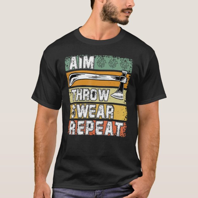 Ax Thrower Ax Thrower som spelar ut 3 T Shirt (Framsida)