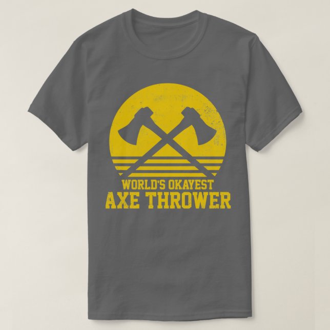 Ax Thrower Ax Thrower Throwing 2 T Shirt (Design framsida)
