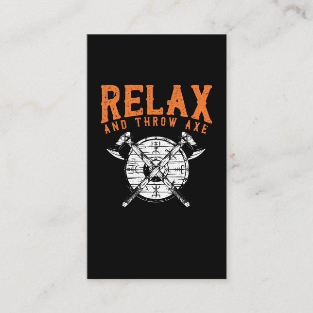 Ax Thrower, för lekarbetare, joke Ax Thrower Visitkort (Framsida)