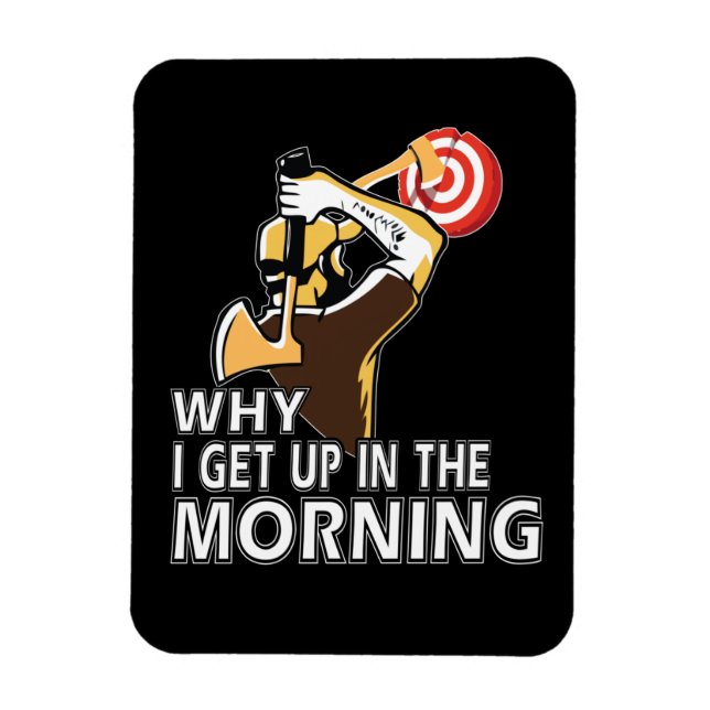 Ax Thrower Gift Manar Hatchet Ax Thrower Throwing Magnet (Vertikal)