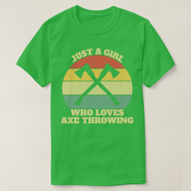Ax Thrower Thrower Throwing Girl T Shirt (Design framsida)