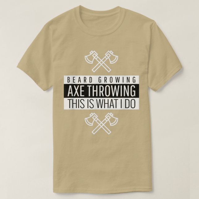 Ax Throwing Beard Älskare 2 T Shirt (Design framsida)