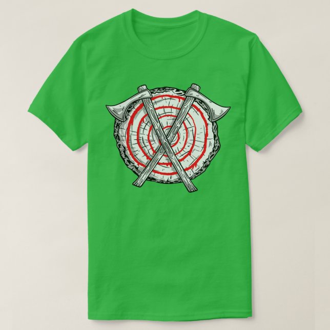 Ax Throwing Bullseye Master Viking Warrior Axels T Shirt (Design framsida)