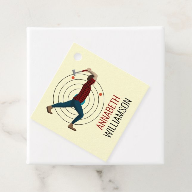 Ax Throwing Gåvor Etiketter (På plats)