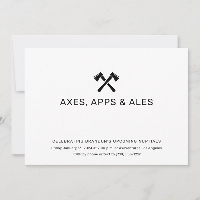 Ax Throwing-inbjudan Inbjudningar (Framsida)