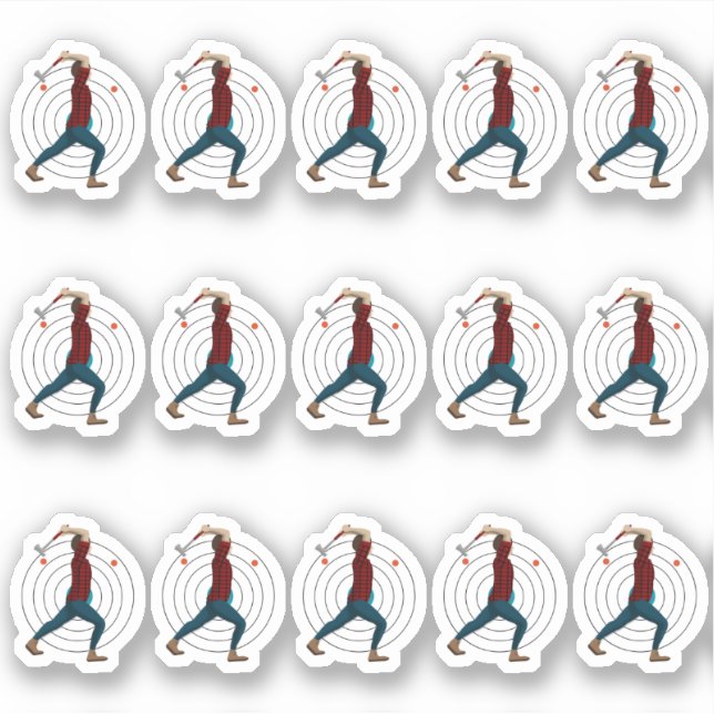 Ax Throwing Klistermärken (Framsida)