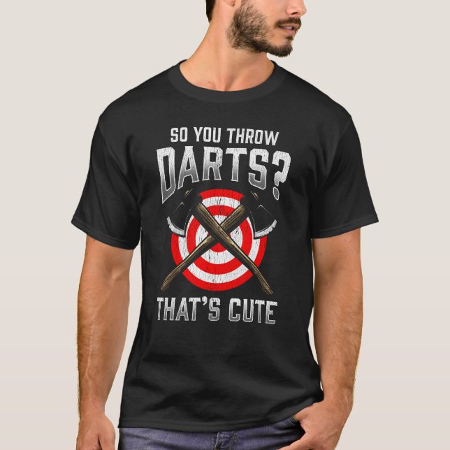 Ax Throwing Lumberjack Darts Forest Carpenter T Shirt (Framsida)