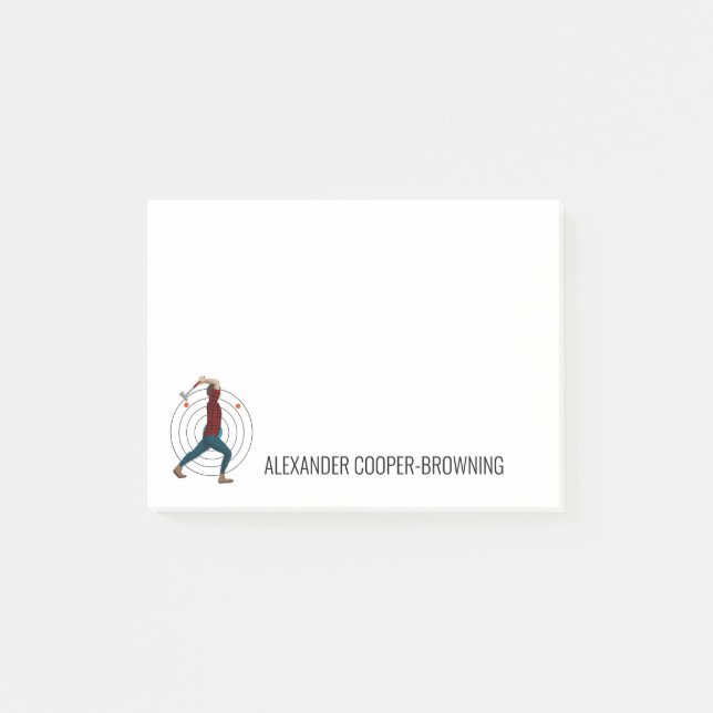 Ax Throwing Post-it Block (Framsida)