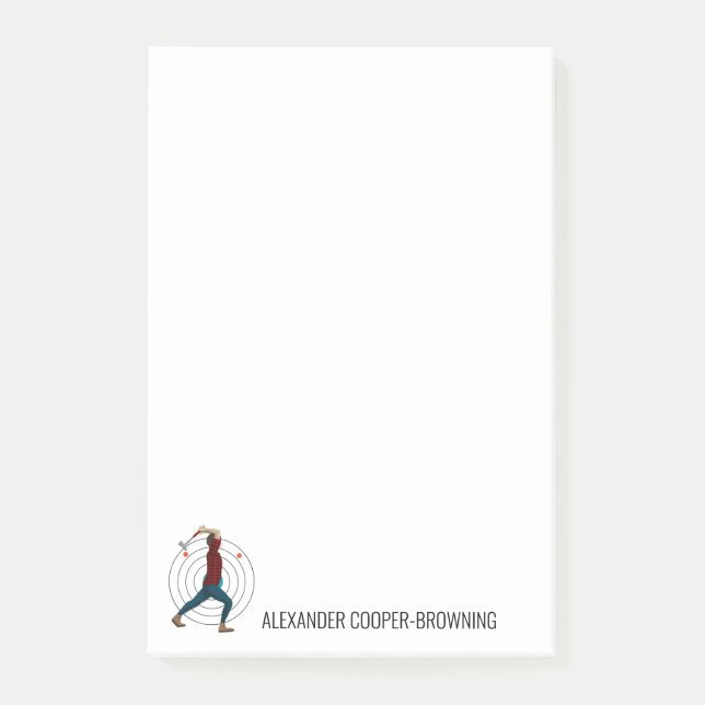 Ax Throwing Post-it Block (Framsida)