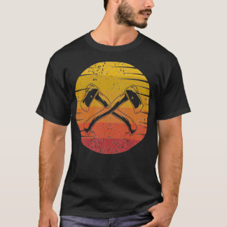 Ax Throwing Retro Sunset Ax Throwing Hatchett Lu T Shirt
