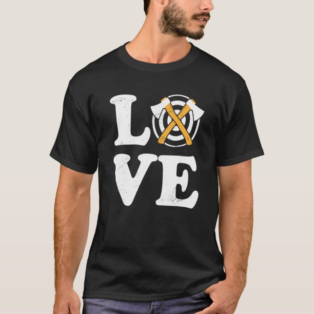 Ax Throwing Target Practice Hatchet Throwing Spo T Shirt (Framsida)