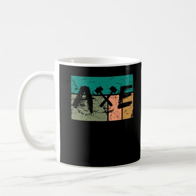 Ax Throwing Tomahawk Throw Sports, Vintage Kaffemugg (Vänster)