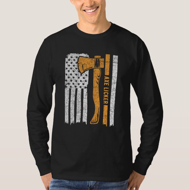 Axe Licker Quote for an Axe throwing champion T Shirt (Framsida)