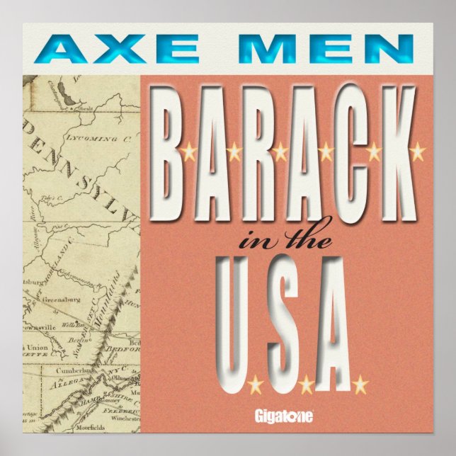 Axe Men B-A-R-A-C-K In The USA Poster (Framsidan)
