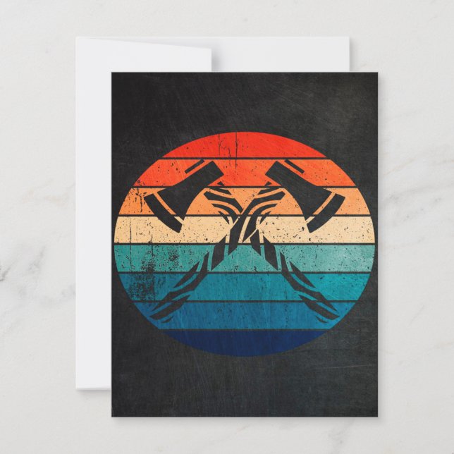 Axe Throwing Hatchet Inbjudningar (Framsida)