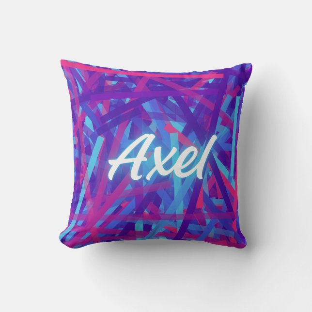 Axel – Bold Modern Name Design Kudde (Framsida)